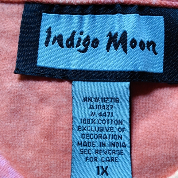 Indigo Moon Floral Print VNeck Top with Sequin/Bead Detail - Picture 5 of 5